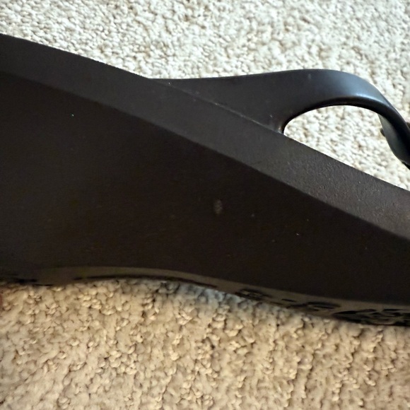 Oka-B Floral Wedge Platform Flip Flops ML (8-9.5) Brown Multi-Flower Gently Used - Picture 13 of 14